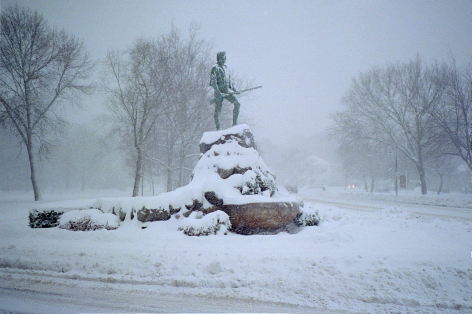 Lexington Minuteman Statue on Battle Green